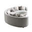 Canapé modulaire gris avec 9 coussins - Courbe contemporaine pour un espace de vie moderne et confortable