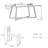 Stainless steel solid wood dining table set-106445372