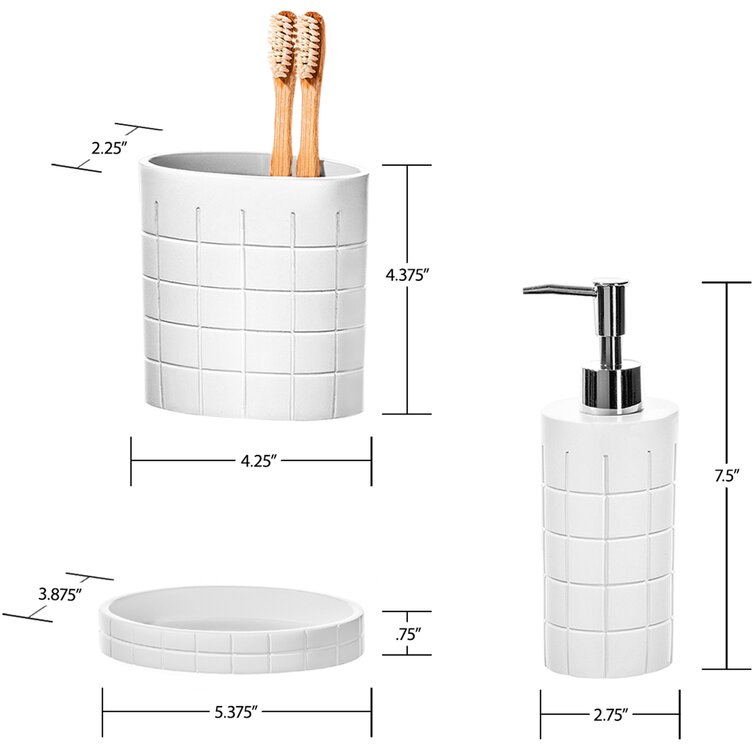 Creative Scents Polar 6 Piece Bathroom Accessory Set & Reviews