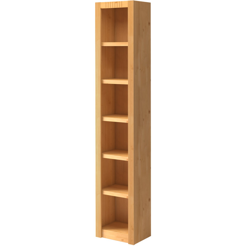 Elona 213cm H x 47cm W Solid Wood Standard Bookcase, Stain Wax
