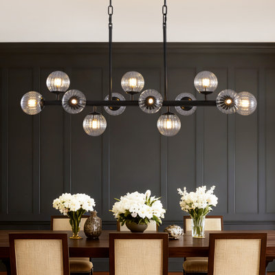 Faustena 12-Light Bubble Glass Chandelier