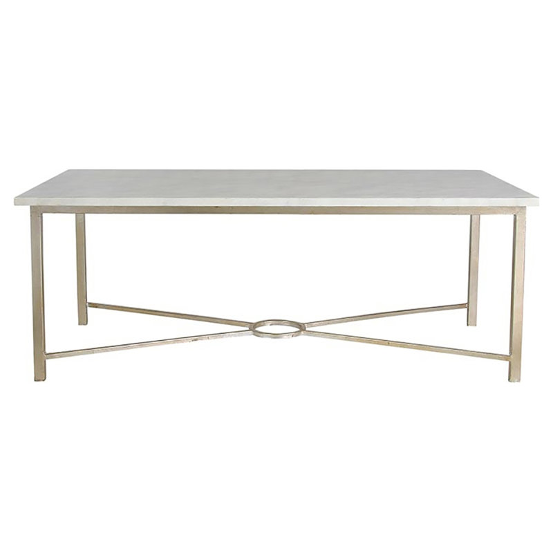 Ella 4 Legs Coffee Table, Oyster White, Carrera Marble