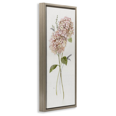 Cadre flottant rose hydrangea duo, design par Nan