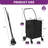 Balconera Foldable Shopping Cart With Wheels, Portable Utility Carts For Groceries Laundry Storage Organizer