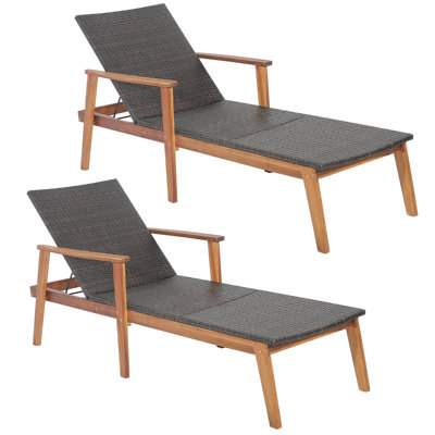 Deedrick Outdoor Metal Chaise Lounge