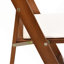 Chaise pliante rembourrée, peu encombrante, facile à transporter, 4 pièces, tablette noyer + coussin beige - salle à manger-1020428060