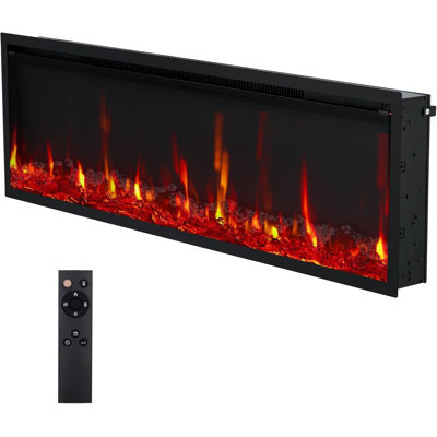 Blue Elephant 106.7cm W Black Electric Fireplace
