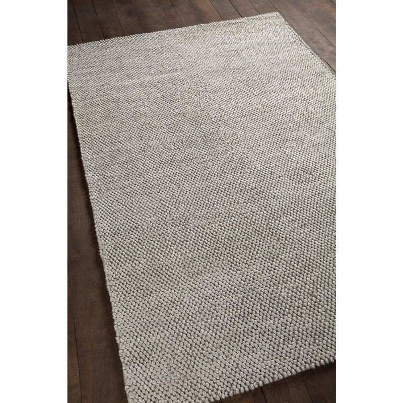 Burton Textured Contemporary Gray Area Rug, Rectangle 7'9" x 10'6"