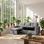 70 " Corduroy L-Shaped Sofa & Chaise