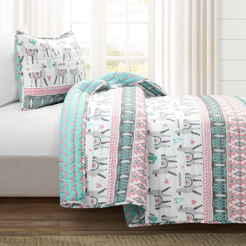 White Reversible 3 Piece Duvet Cover, Twin
