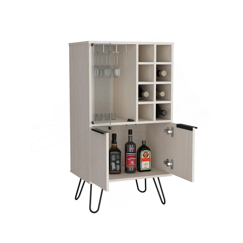 Comparatif d'armoire bar à deux portes de 23 po de largeur et de porte en verre Aster