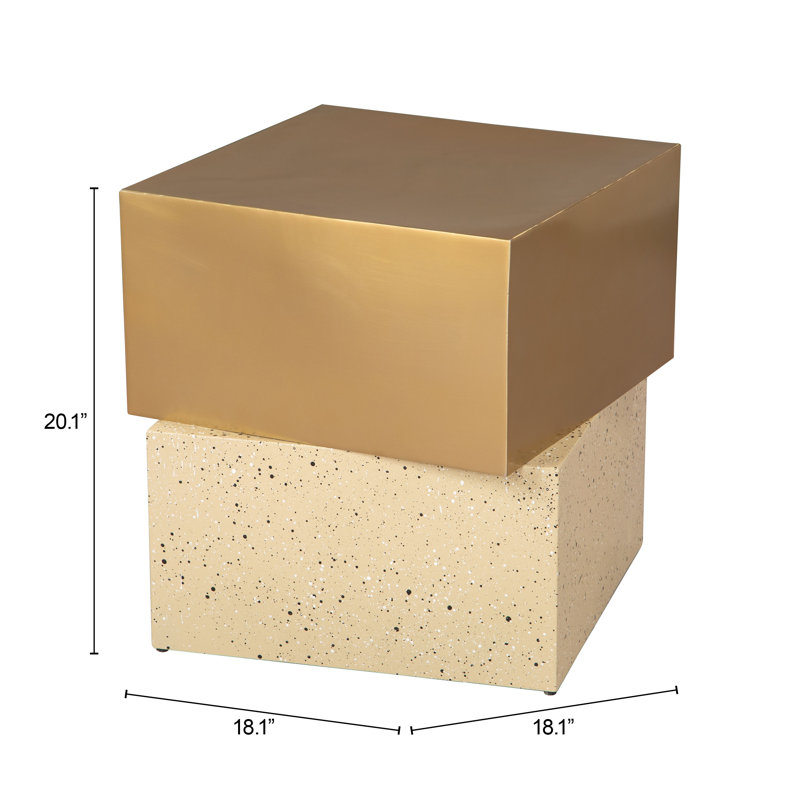 Table d'appoint Cinza or et beige