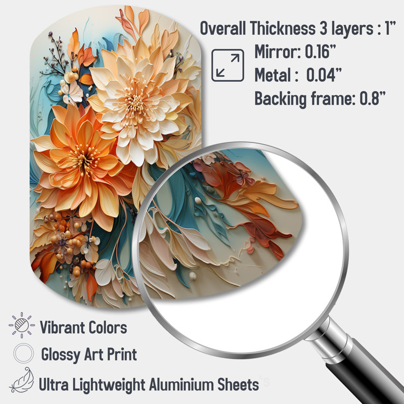 Malveaux - Art mural asymétrique en métal à forme cylindrique abstraite, H 31 po x l 19 po