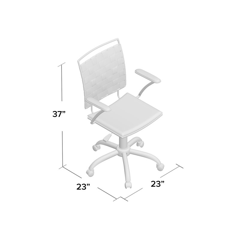 Chaise de bureau ajustable Porch & Den Hamilton Fuse, Brun clair