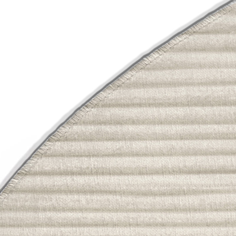 Tapis d'intérieur et d'extérieur à carreaux beige, Rond 5 pi
