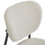 Chaises de salle à manger rembourrées avec pieds en métal (ensemble de 2), beige