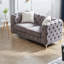 Canapés confortables en velours de luxe, style Chesterfield gris pour la maison