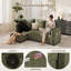 83" L Shaped Storage Sectional Sofa Couch, Pull Out Sleeper Sofa Bed