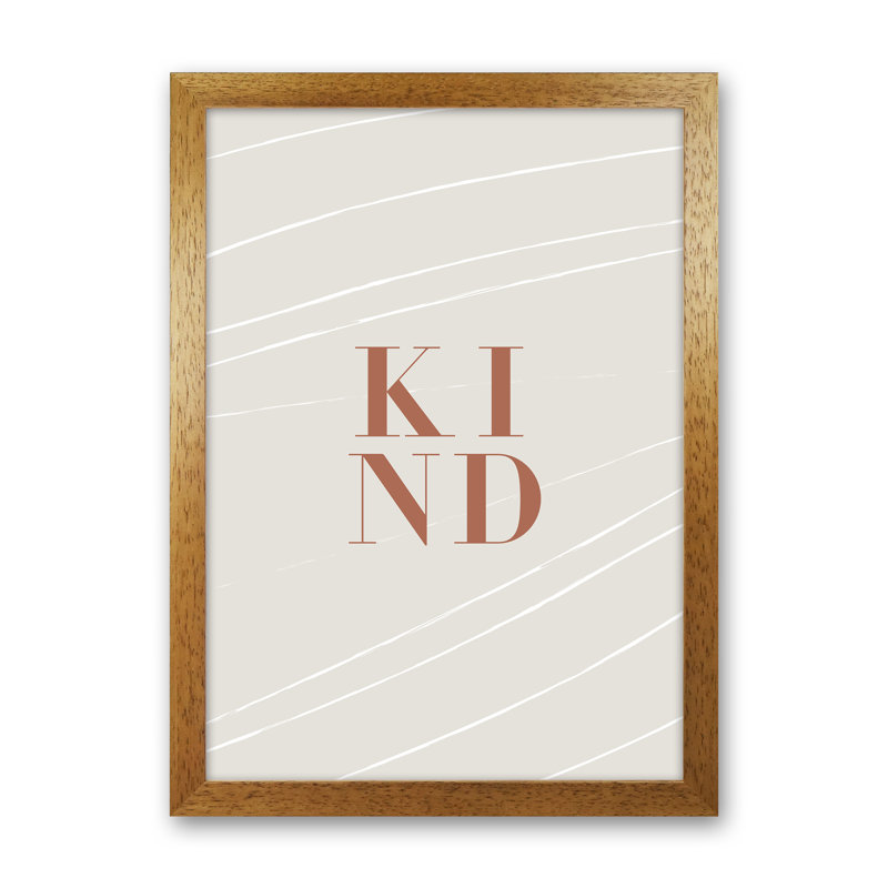 Kind - Print on Canvas, Oak Frame, 46cm H x 34cm W x 3cm D