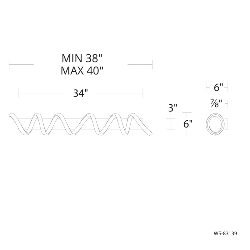 1 - Light LED Vanity Light, Titanium