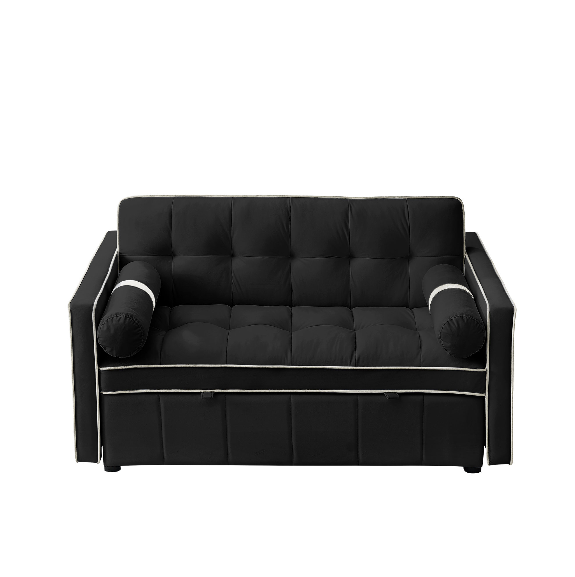 Latitude Run® Modern 55.5" Pull Out Sleep Sofa Bed 2 Seater Loveseats ...