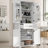 Bathroom Floor Storage Cabinet With Adjustable Shelf, Freestanding Storage Organizer With Doors And Drawer-107095789