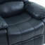 Fauteuil inclinable et oscillant en cuir bleu Charlotte