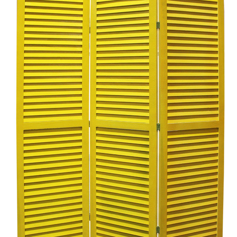 Paravent 3 panneaux 48 "Jana, Jaune