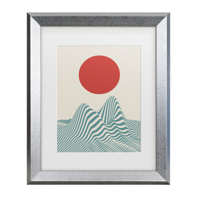 Bolog Little Dean Red Sun Dune Matted Framed Art