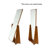 Retro Minimalist Solid Wood Frame Movable Rotating Full-Length Mirror-763986755