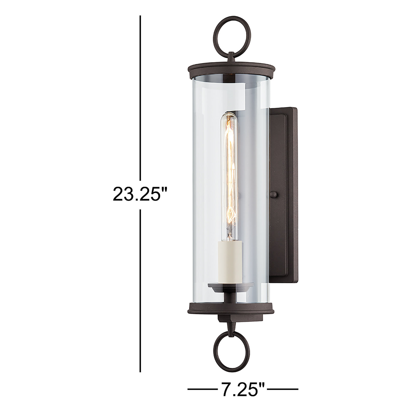 Cleore Aluminum Flush Mounted Sconce, 23.25" H x 5.75" W x 7.25" D