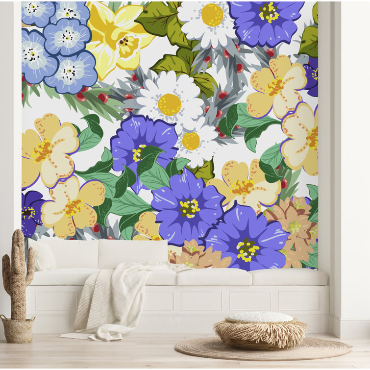 Red Barrel Studio® Peel & Stick Floral Wall Mural | Wayfair