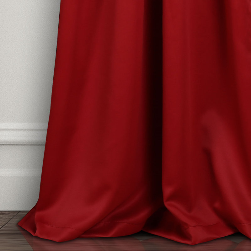 Blackout Curtain Pair, Red, 132cm W x 213cm L
