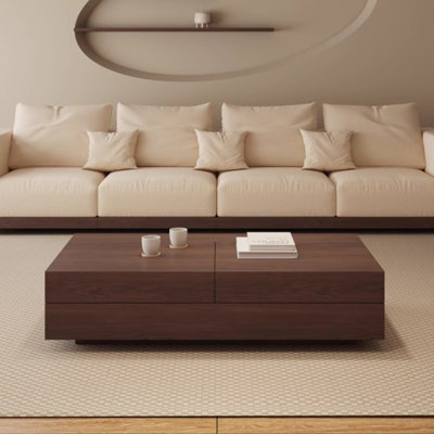 Table basse simple en bois massif