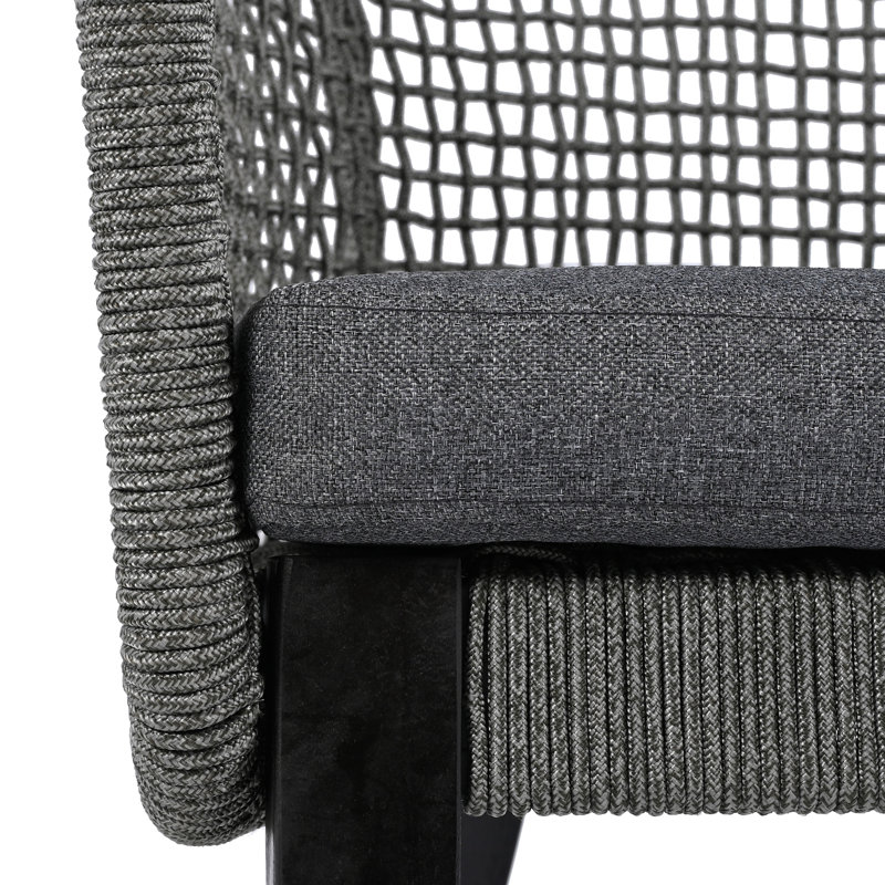 Saxon Outdoor Dining Armchair, Gray