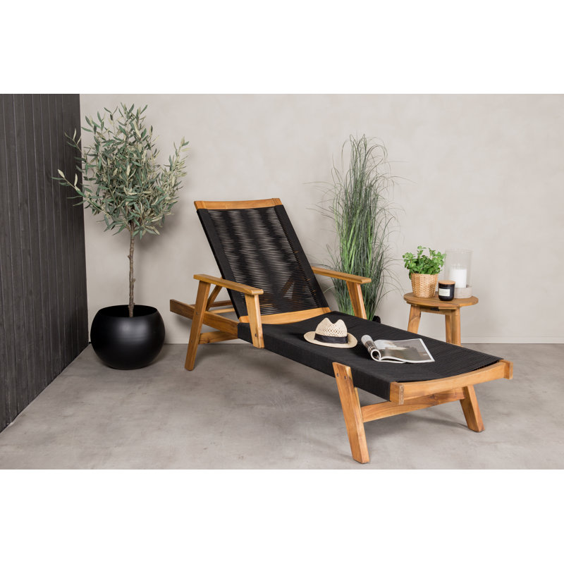 Maurice 200cm Long Reclining Acacia Single Chaise