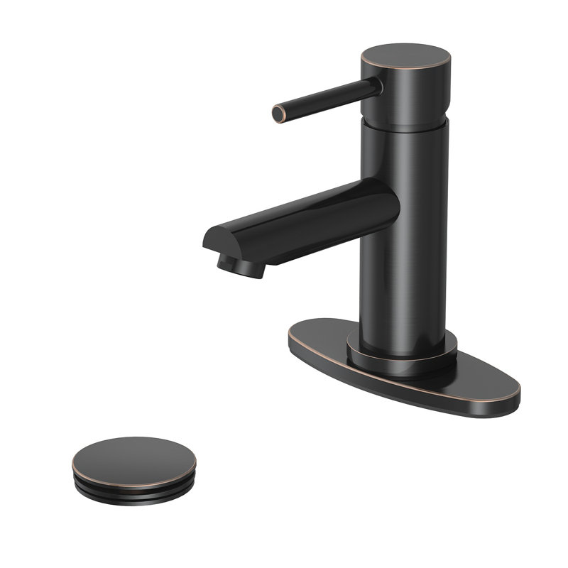 Single-handle Bathroom Faucet with Drain Assembly, Oil Rubbed Bronze