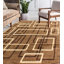 Tapis brun à motif abstrait Jep