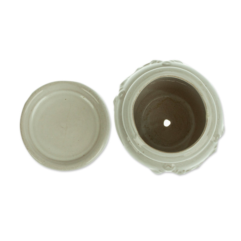Pot à fleurs en céramique Wilen, Blanc, H 3 po x l 3,30 po x P 3,30 po