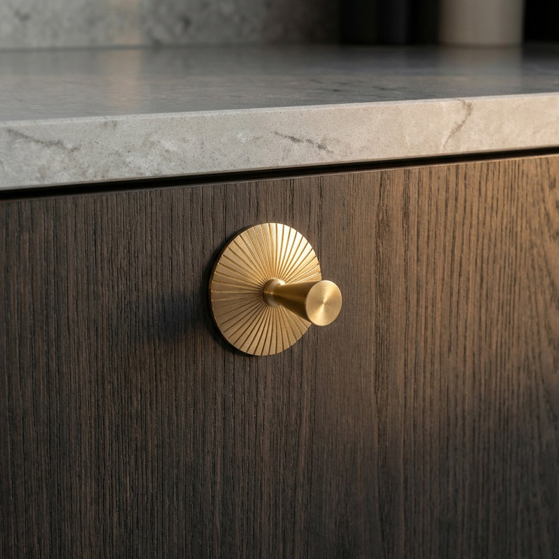 Redefine Hardware - Contre-plaque et bouton en laiton Sunburst
