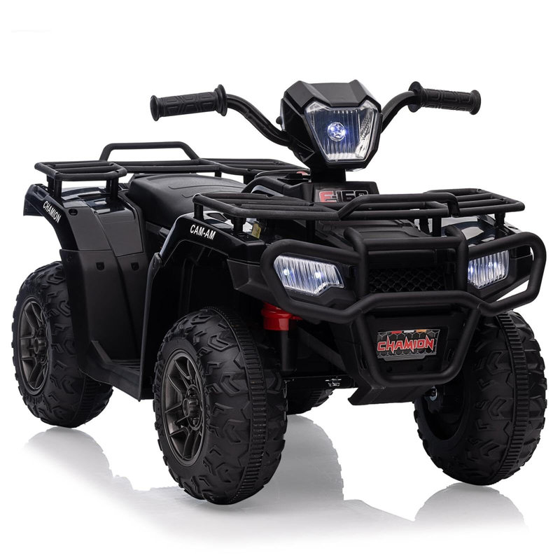 Red 12V Kids Quad ATV with LED Lights and Music
