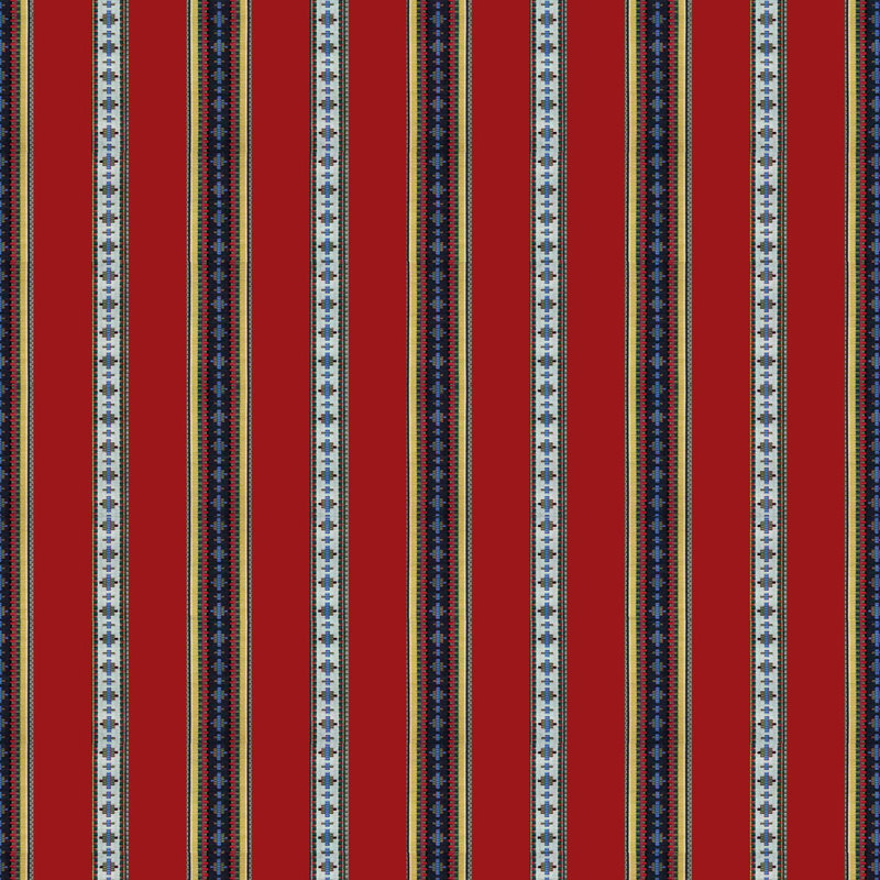 Madeleine Castaing Rayure 100% Cotton Fabric, Red