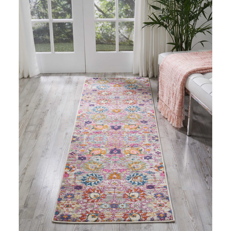 Justien Floral Indoor Rug, Runner 2'2" x 7'6"