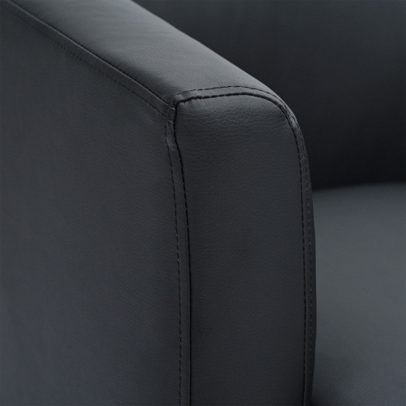 Breiona 27.36" Wide 360-Degree Swivel Chair, Black Velvet