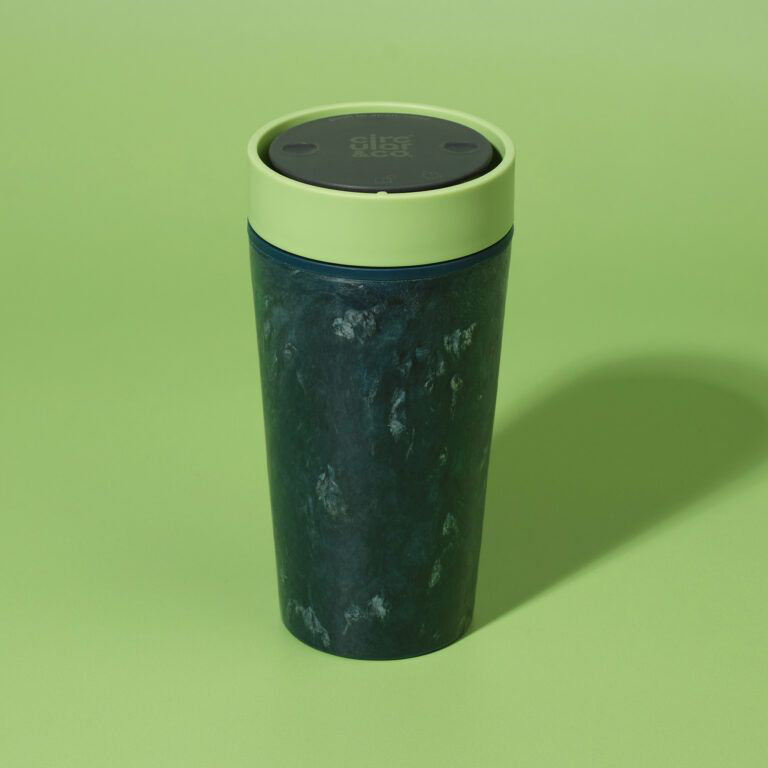 Circular&Co Circular&Co Coffee Cup Made From Fabric Waste Recycled Fabric Waste & Recycled Polypropylene Travel Mug, 12oz