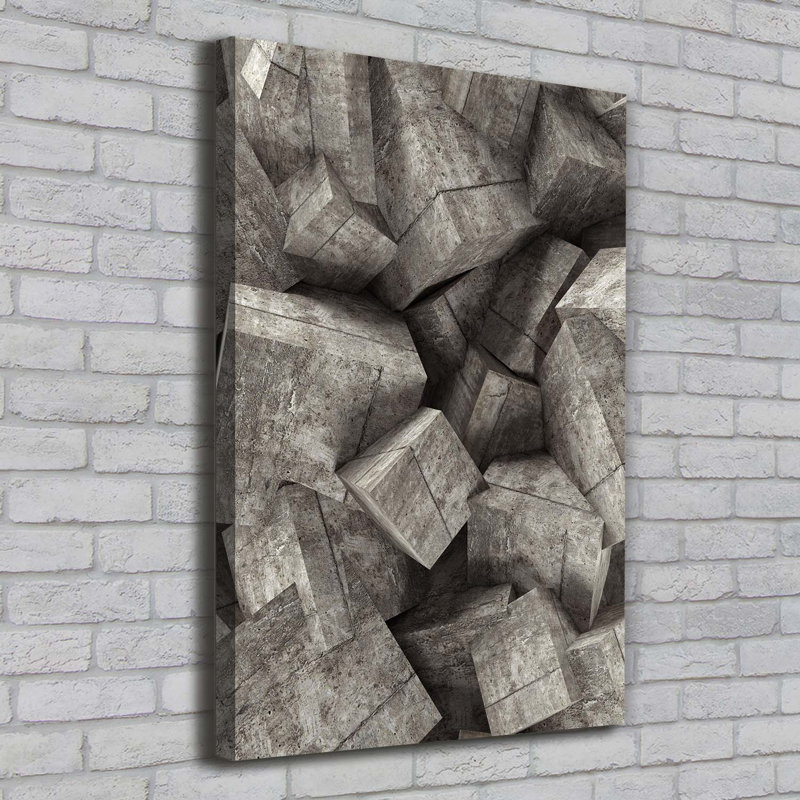 Concrete Cubes - Wrapped Canvas Print