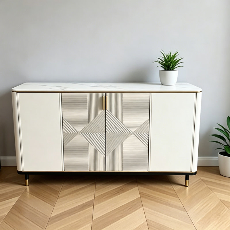 Armoire d'entrée de style italien, Grey/Beige/White
