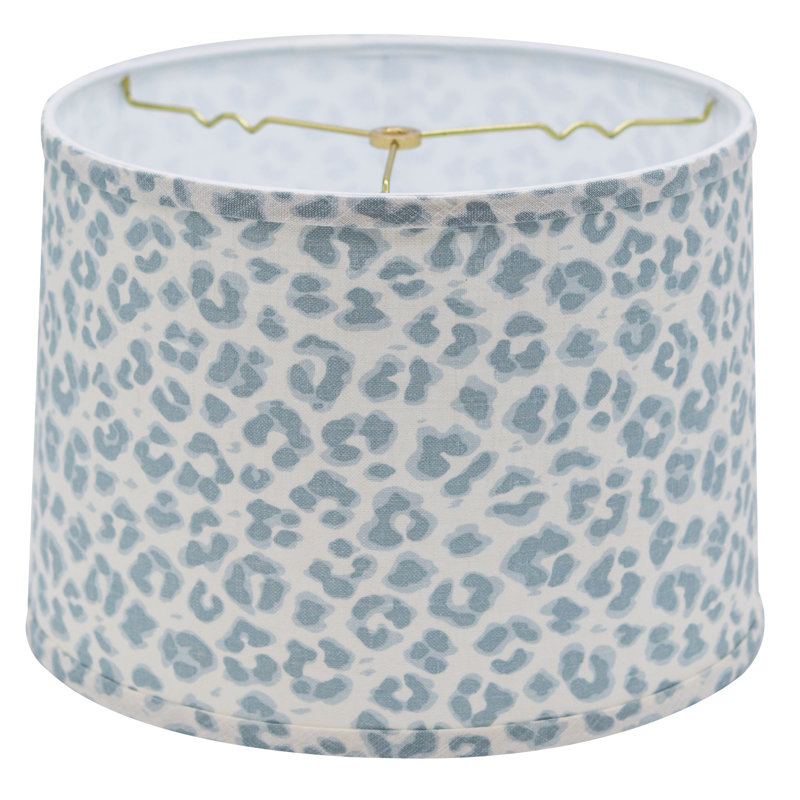 Abat-jour tambour rigide avec ajusteur de rondelle, Bleu, H 12 po x l 18 po x P 18 po