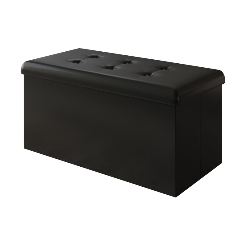 Millett Upholstered Storage Bench, Glory Black