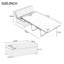Lit simple avec repose-pieds pliant avec matelas et lit d'invité convertible noir-926891862